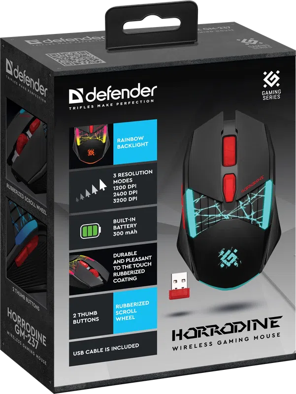 Defender - Беспроводная игровая мышь Horrodine GM-237