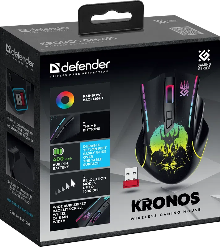 Defender - Беспроводная игровая мышь Kronos GM-695