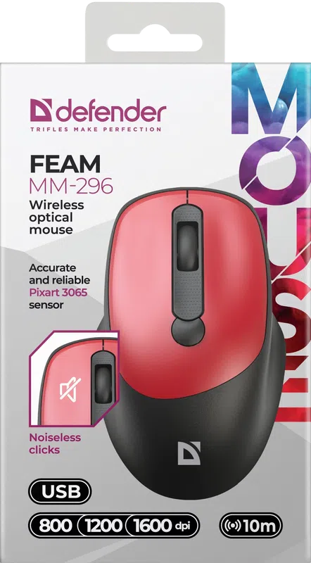 Defender - Беспроводная оптическая мышь Feam MM-296
