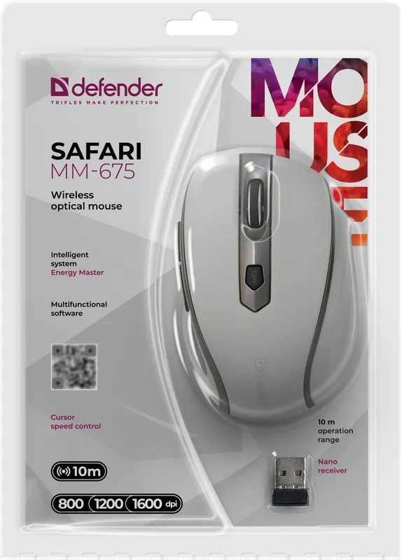 Defender - Беспроводная оптическая мышь Safari MM-675