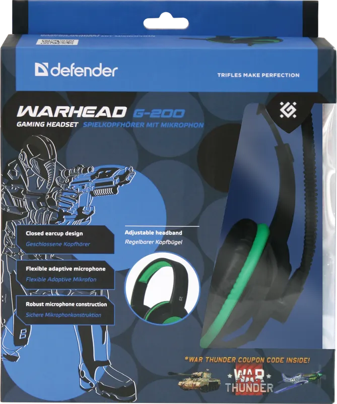Defender - Игровая гарнитура Warhead G-200