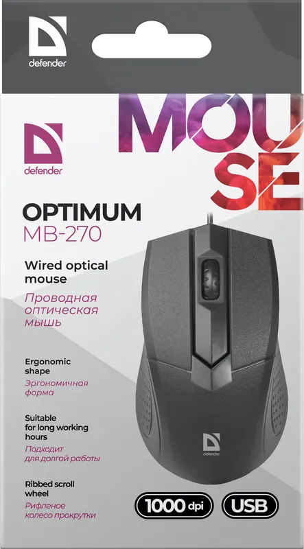 Defender - Проводная оптическая мышь Optimum MB-270