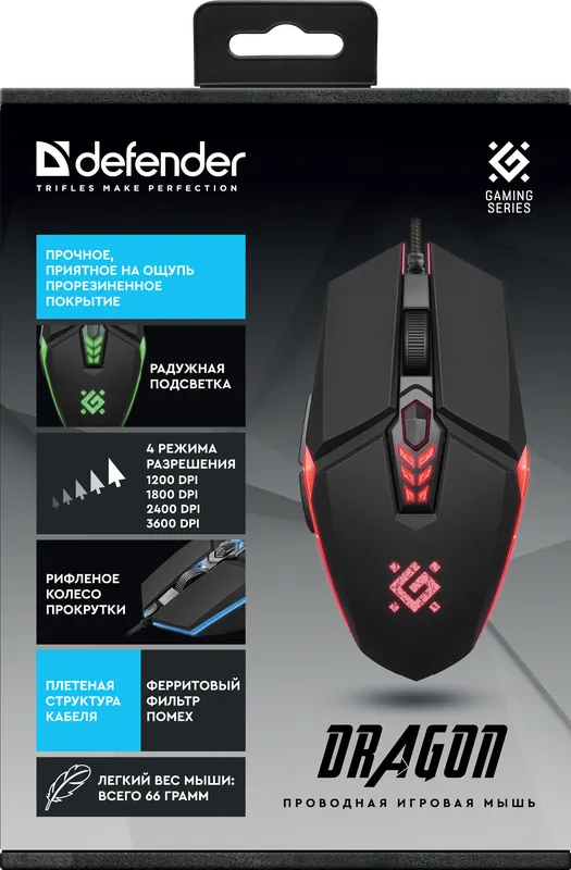 Defender - Проводная игровая мышь Dragon GM-508