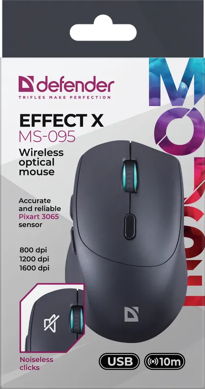 Defender - Беспроводная оптическая мышь Effect X  MS-095