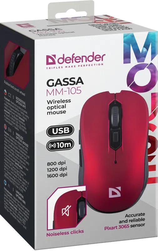 Defender - Беспроводная оптическая мышь Gassa MM-105