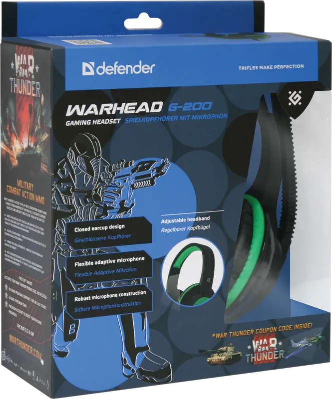 Defender - Игровая гарнитура Warhead G-200