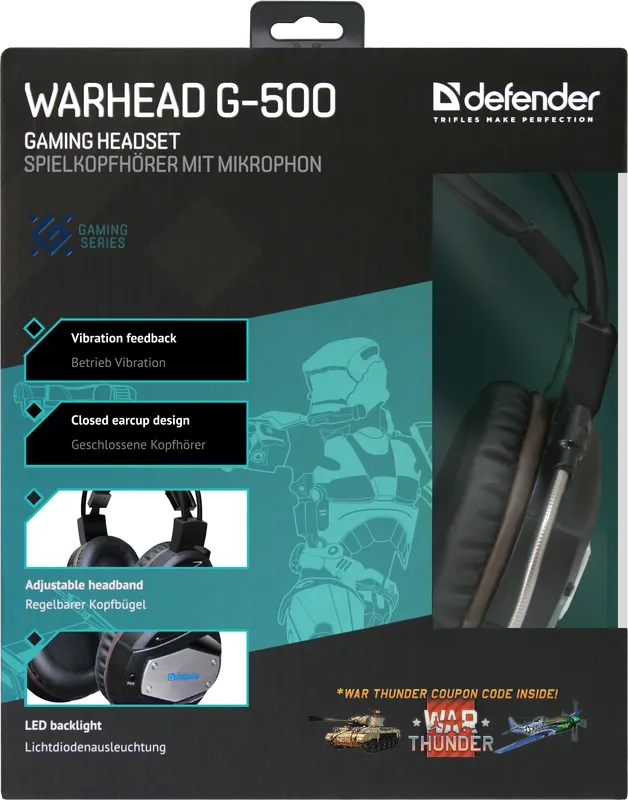Defender - Игровая гарнитура Warhead G-500