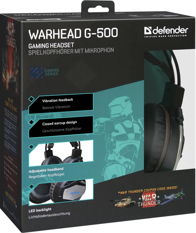Defender - Игровая гарнитура Warhead G-500
