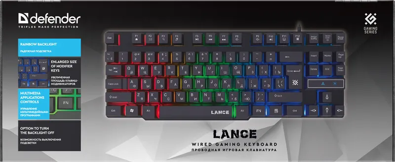 Defender - Проводная игровая клавиатура Lance GK-012