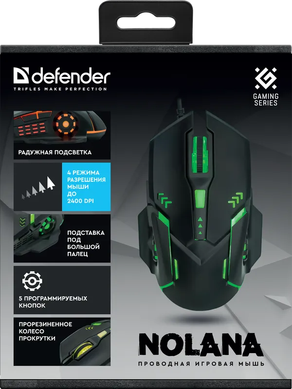 Defender - Проводная игровая мышь Nolana GM-044