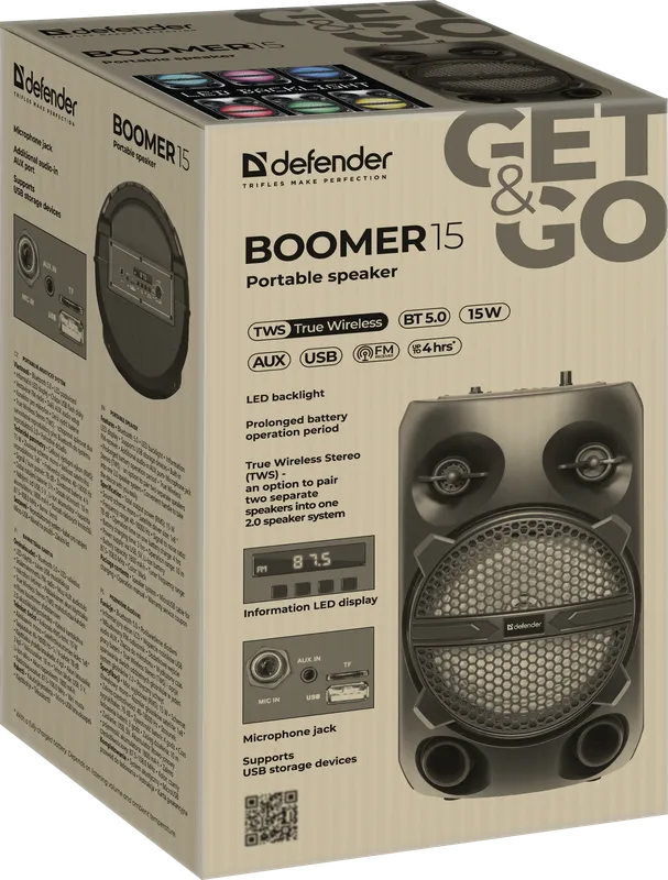 Defender - Портативная колонка Boomer 15