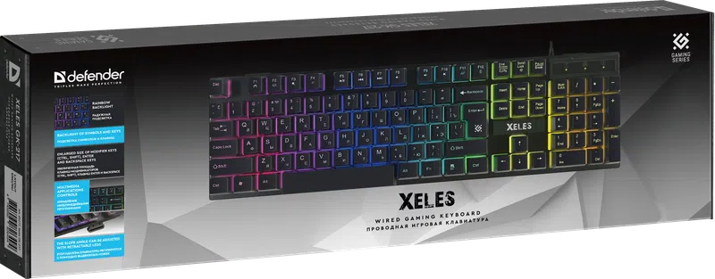 Defender - Проводная игровая клавиатура Xeles GK-217