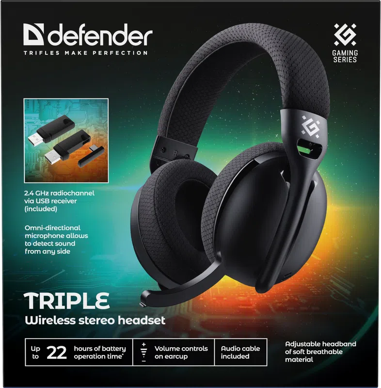 Defender - Беспроводная гарнитура Triple