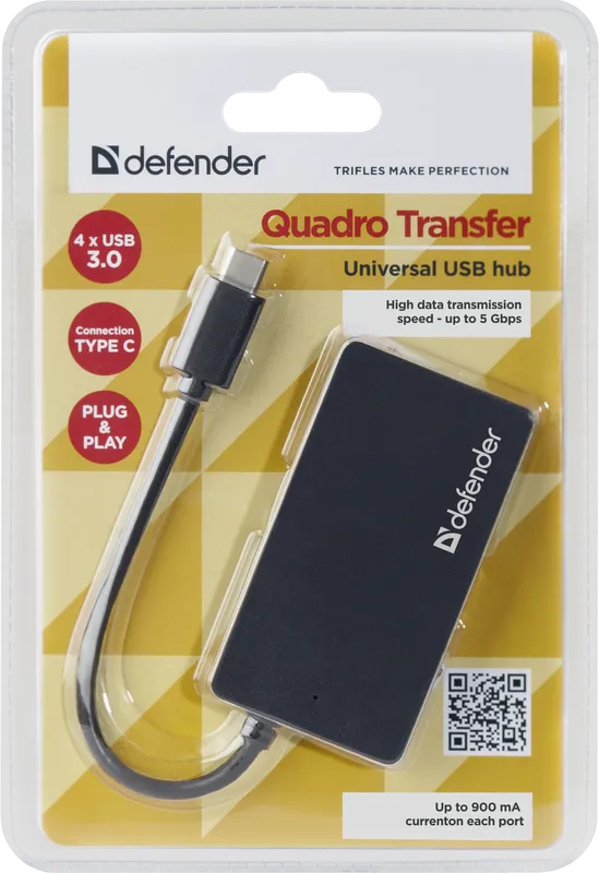 Defender - Универсальный USB разветвитель Quadro Transfer