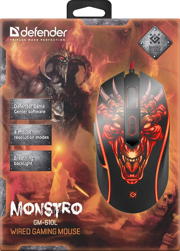 Defender - Проводная игровая мышь Monstro GM-510L