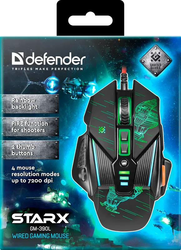 Defender - Проводная игровая мышь sTarx GM-390L