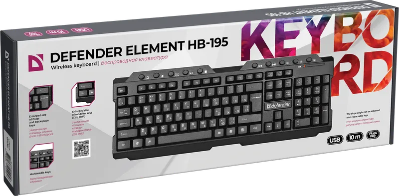 Defender - Беспроводная клавиатура Element HB-195