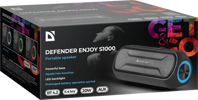 Defender - Портативная акустика Enjoy S1000