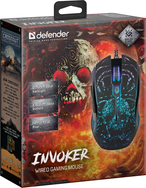 Defender - Проводная игровая мышь Invoker GM-947