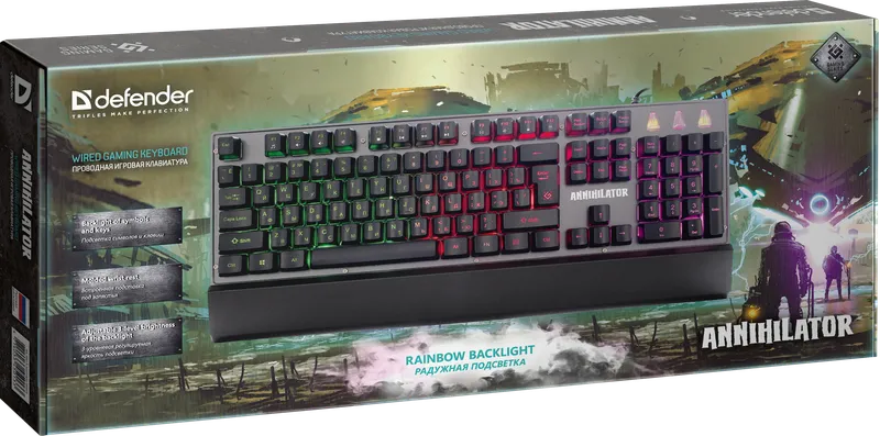 Defender - Проводная игровая клавиатура Annihilator GK-013
