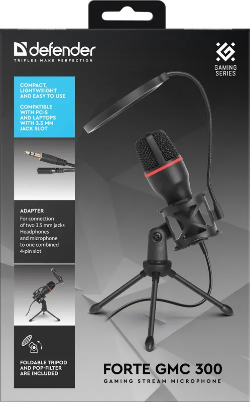Defender - Игровой стрим микрофон Forte GMC 300