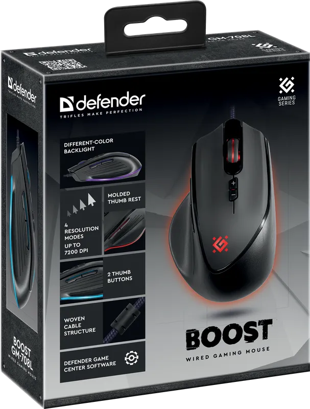 Defender - Проводная игровая мышь Boost GM-708L
