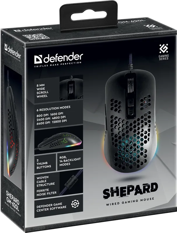 Defender - Проводная игровая мышь Shepard GM-620L