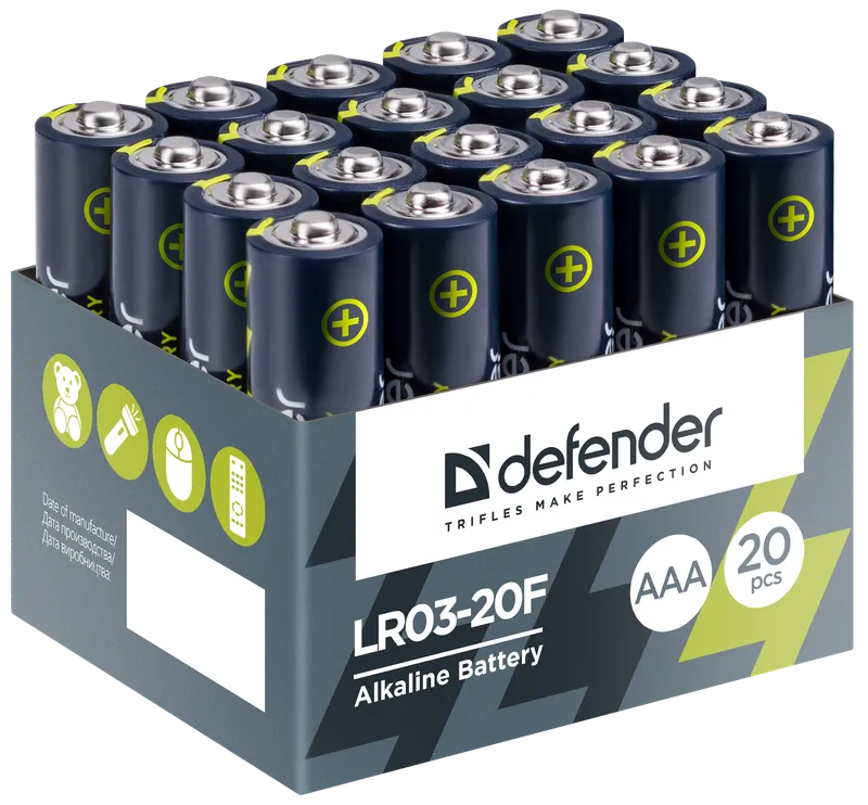 Defender - Батарейка алкалиновая LR03-20F