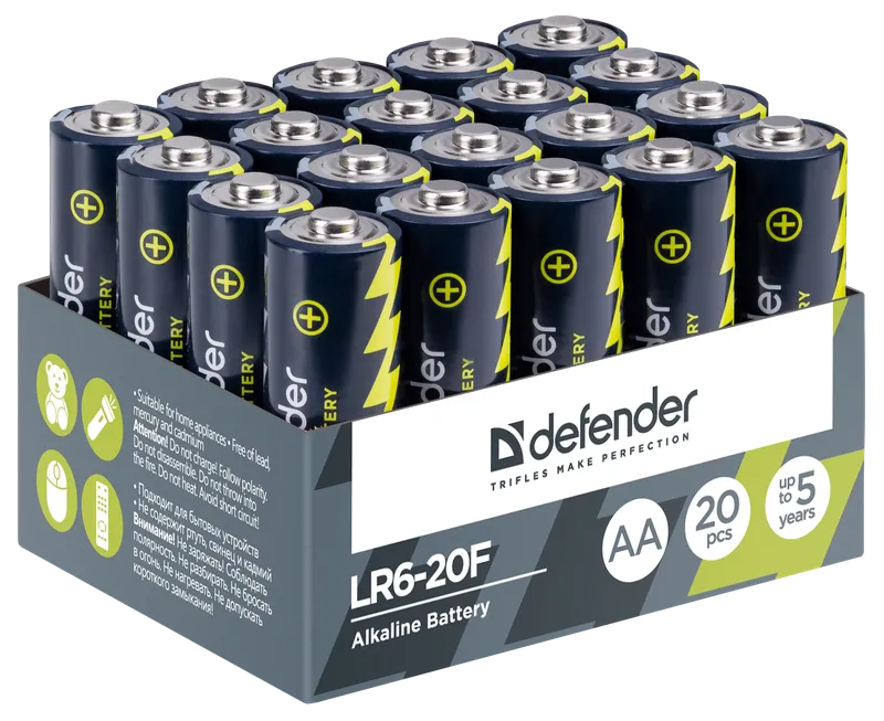 Defender - Батарейка алкалиновая LR6-20F