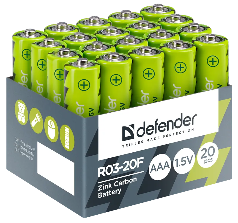 Defender - Батарейка солевая R03-20F
