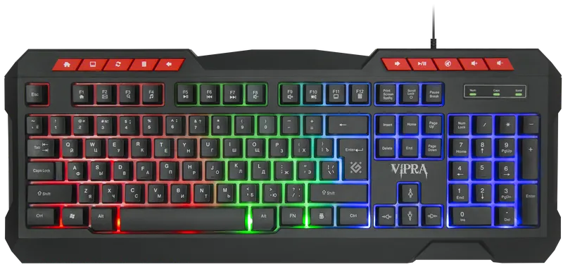 Defender - Проводная игровая клавиатура Vipra GK-586