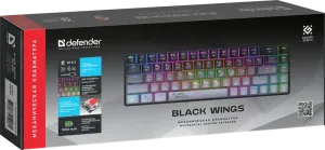 Defender - Механическая клавиатура Black Wings Крылья Тьмы GK-008