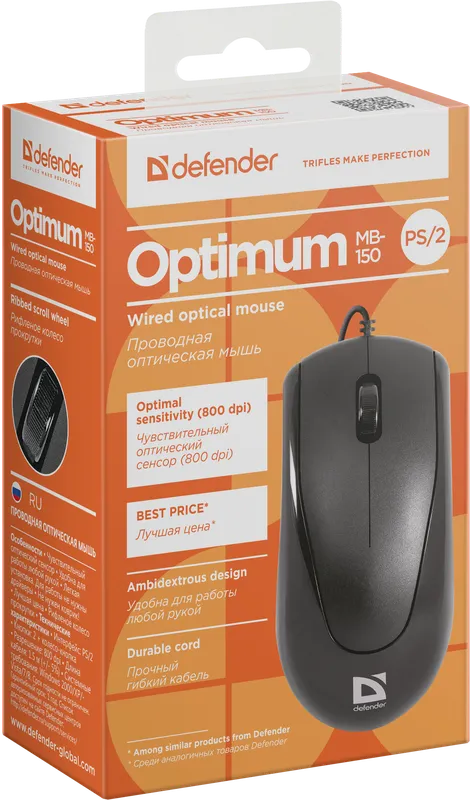 Defender - Проводная оптическая мышь Optimum MB-150 PS/2