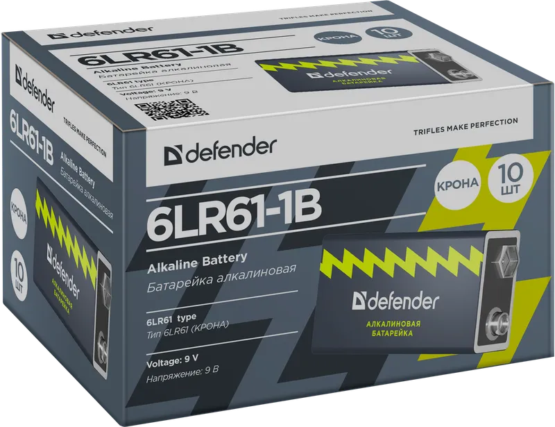 Defender - Батарейка алкалиновая 6LR61-1B