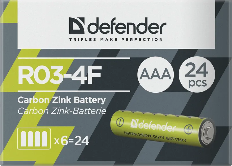 Defender - Батарейка солевая R03-4F
