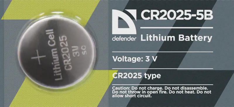 Defender - Батарейка литиевая CR2025-5B