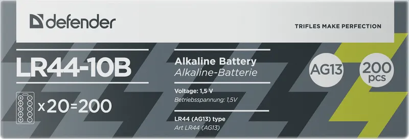 Defender - Батарейка алкалиновая LR44-10B