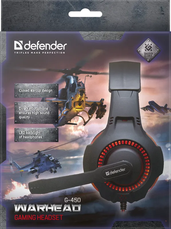 Defender - Игровая гарнитура Warhead G-450