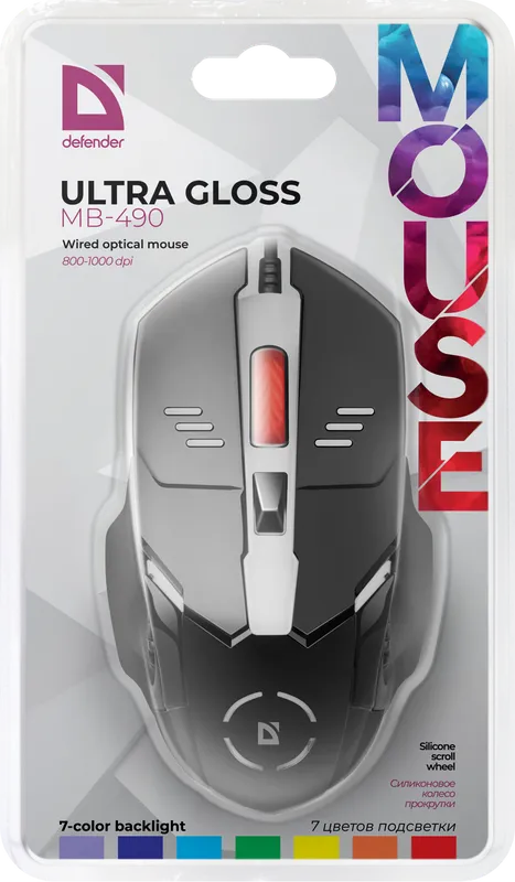 Defender - Проводная оптическая мышь Ultra Gloss MB-490