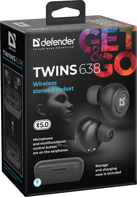 Defender - Беспроводная гарнитура Twins 638