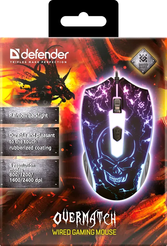 Defender - Проводная игровая мышь Overmatch GM-069
