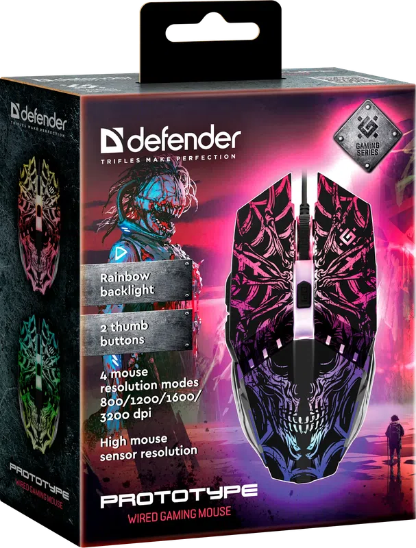Defender - Проводная игровая мышь Prototype GM-670L