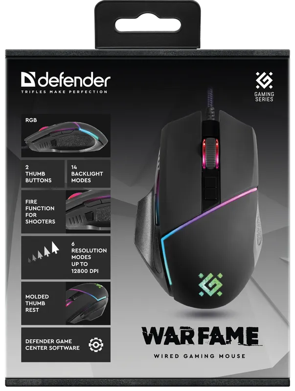 Defender - Проводная игровая мышь Warfame GM-880L