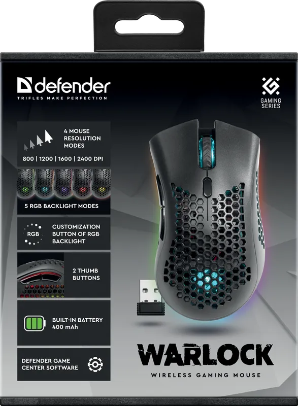 Defender - Беспроводная игровая мышь Warlock GM-709L