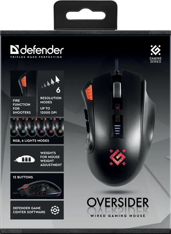 Defender - Проводная игровая мышь Oversider GM-917
