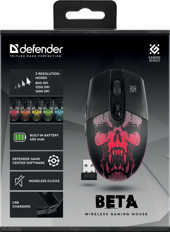 Defender - Беспроводная игровая мышь Beta GM-707L