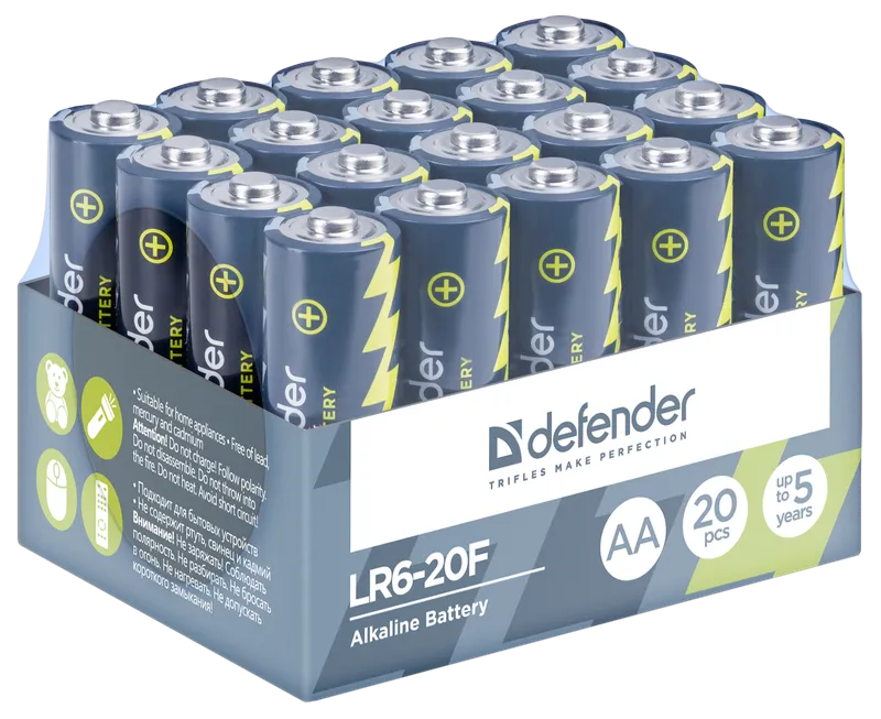 Defender - Батарейка алкалиновая LR6-20F