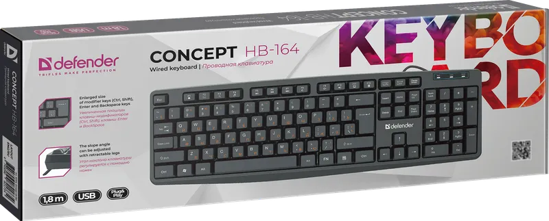 Defender - Проводная клавиатура Concept HB-164